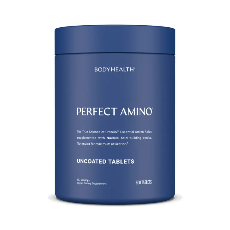 BODYHEALTH Perfect Amino Tablets - Essential Amino Acids & BCAAs Muscle Recovery Protein Without Caloric - Vegan, No Gluten, Dairy, Soy, Sugar Supplement, Optimum Protein Health & Fitness Healthcare Dietary, Protein Powder, Gym, Collagen