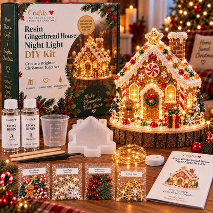 Gingerbread House resin Christmas night light style