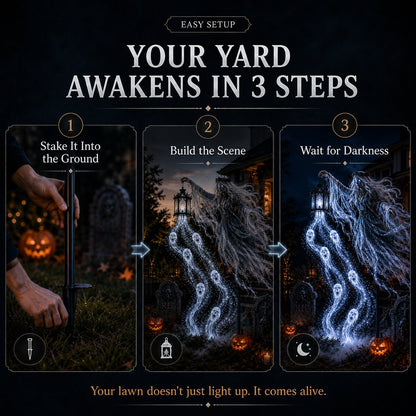 Wailing Wraith garden light detail 6