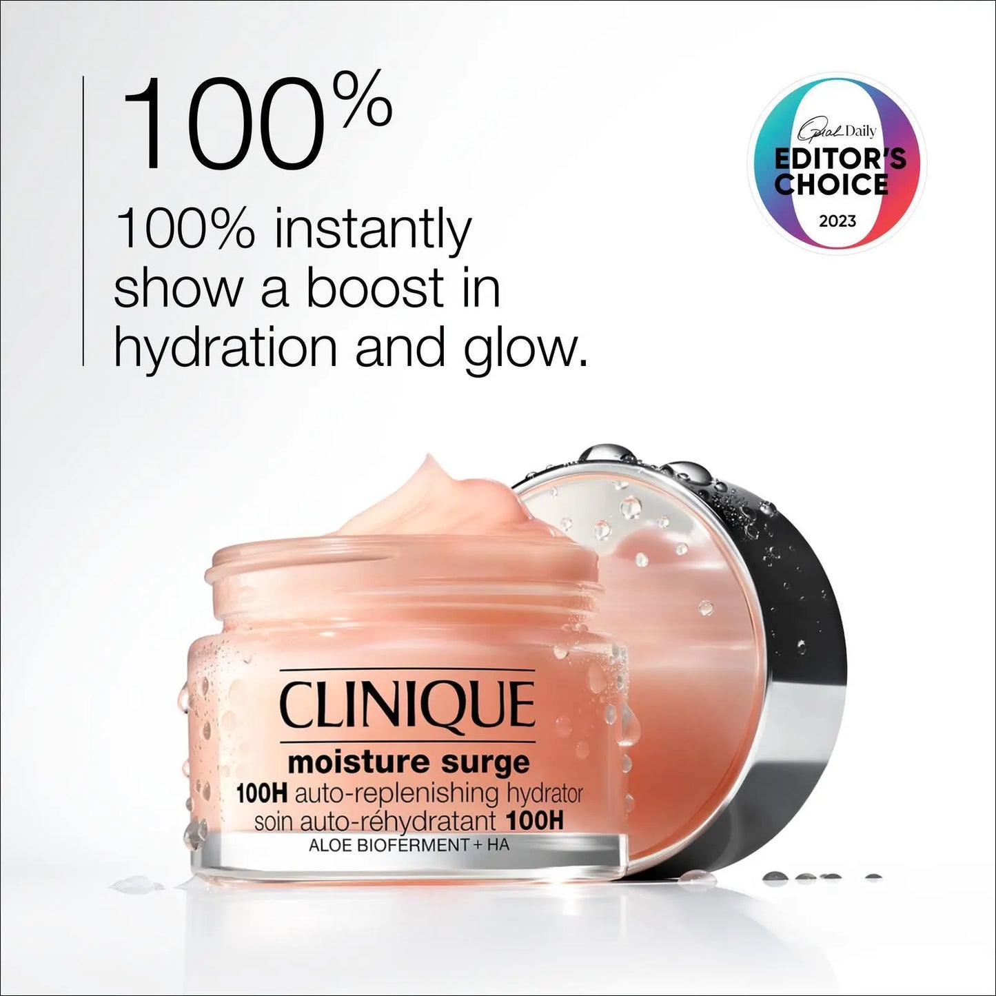 Clinique Moisture Surge 100H hydration results