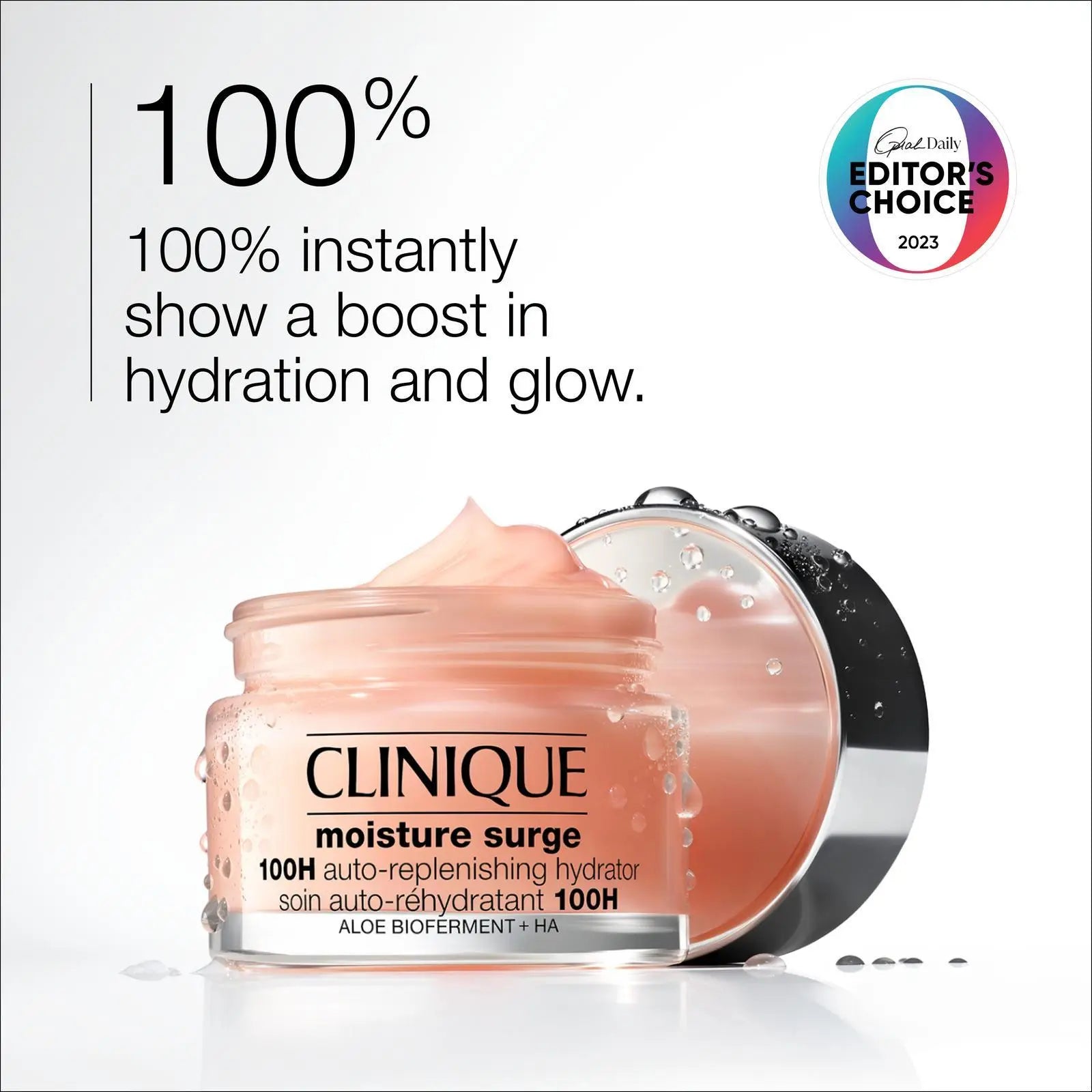 Clinique Moisture Surge 100H hydration results