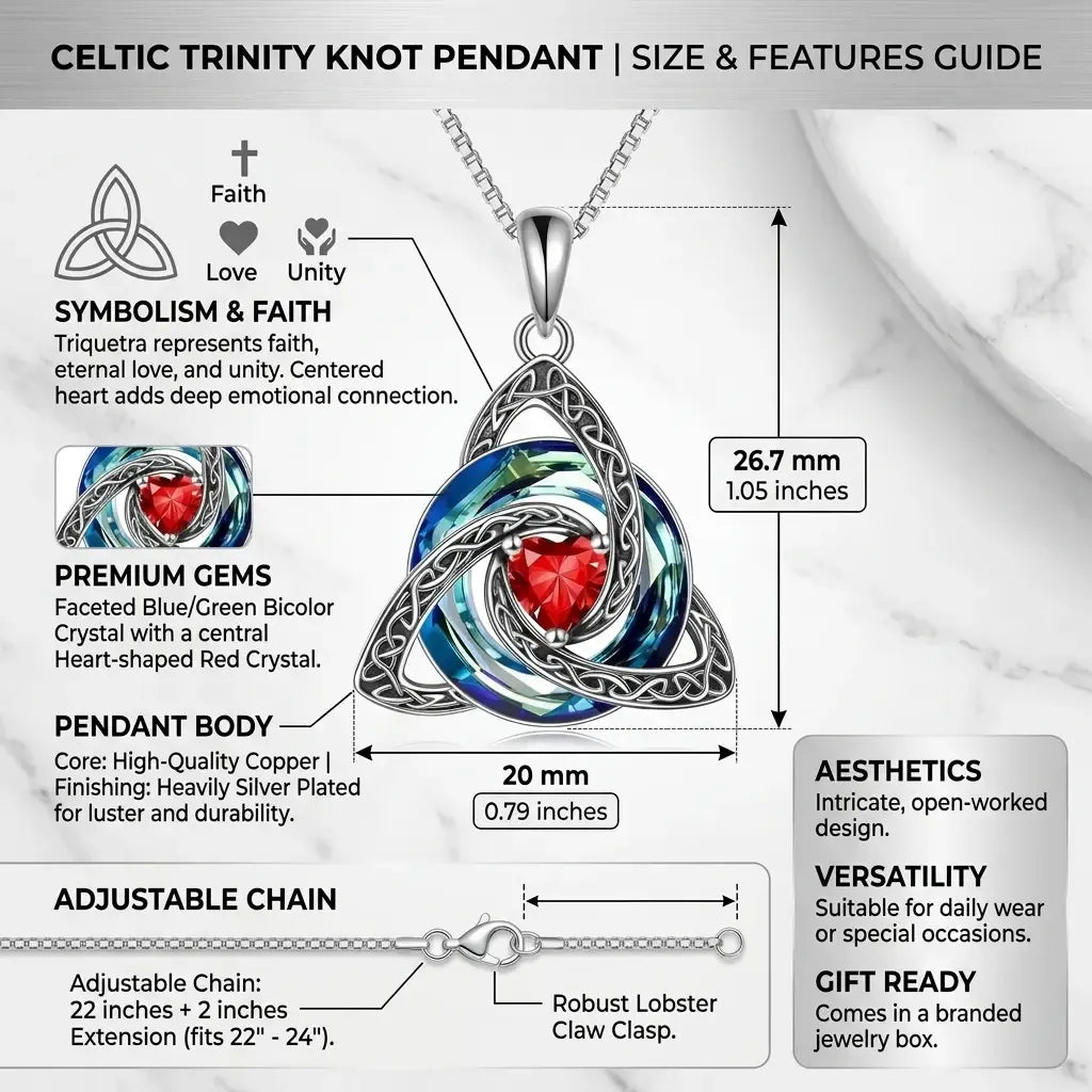 Celtic knot necklace gift presentation