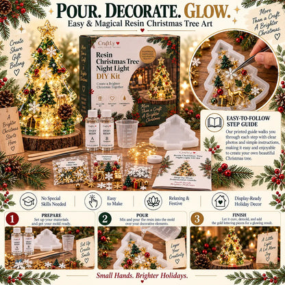 Christmas tree night light crafting preview