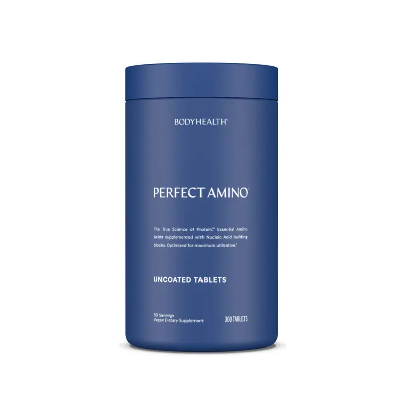 BODYHEALTH Perfect Amino Tablets - Essential Amino Acids & BCAAs Muscle Recovery Protein Without Caloric - Vegan, No Gluten, Dairy, Soy, Sugar Supplement, Optimum Protein Health & Fitness Healthcare Dietary, Protein Powder, Gym, Collagen