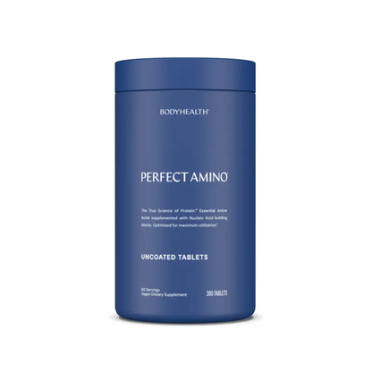 BODYHEALTH Perfect Amino Tablets - Essential Amino Acids & BCAAs Muscle Recovery Protein Without Caloric - Vegan, No Gluten, Dairy, Soy, Sugar Supplement, Optimum Protein Health & Fitness Healthcare Dietary, Protein Powder, Gym, Collagen
