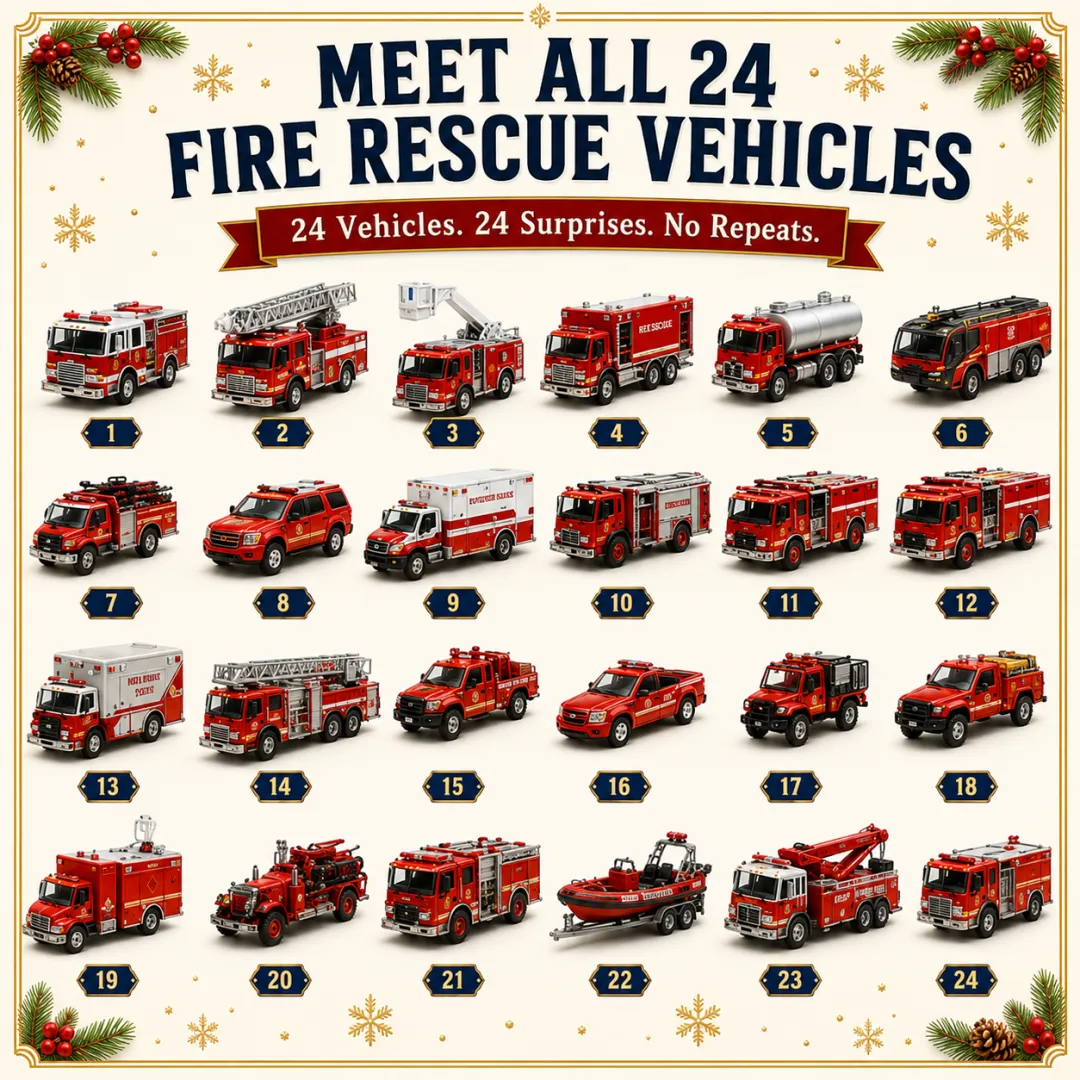 🚜Build the Fleet Collection 24-Day Vehicle Advent Calendar Series Christmas gifts