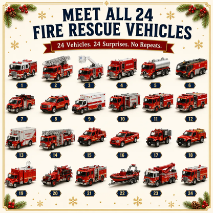 🚜Build the Fleet Collection 24-Day Vehicle Advent Calendar Series Christmas gifts