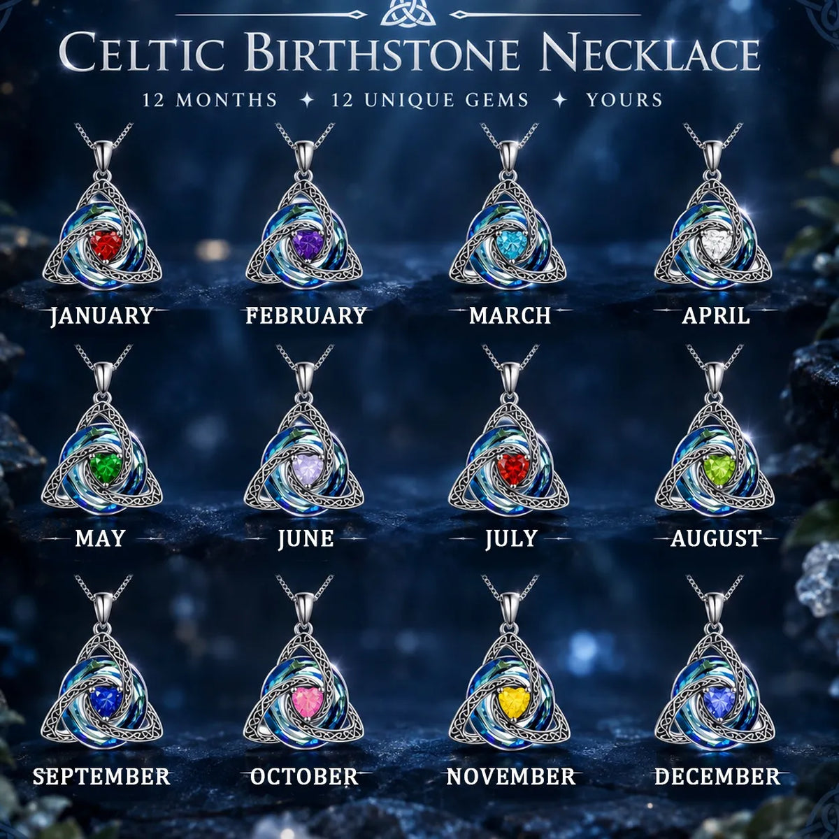 Birthstone necklace worn as a meaningful personalized gift