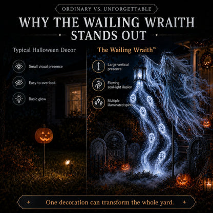 Wailing Wraith garden light detail 4