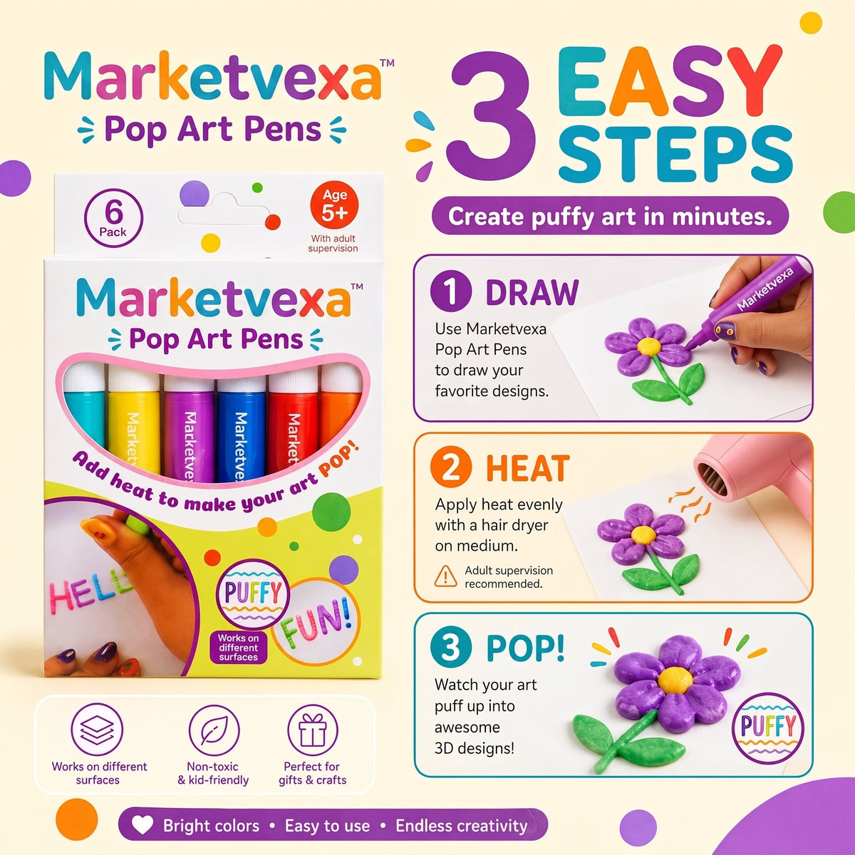 3D relief art pen set - image 4