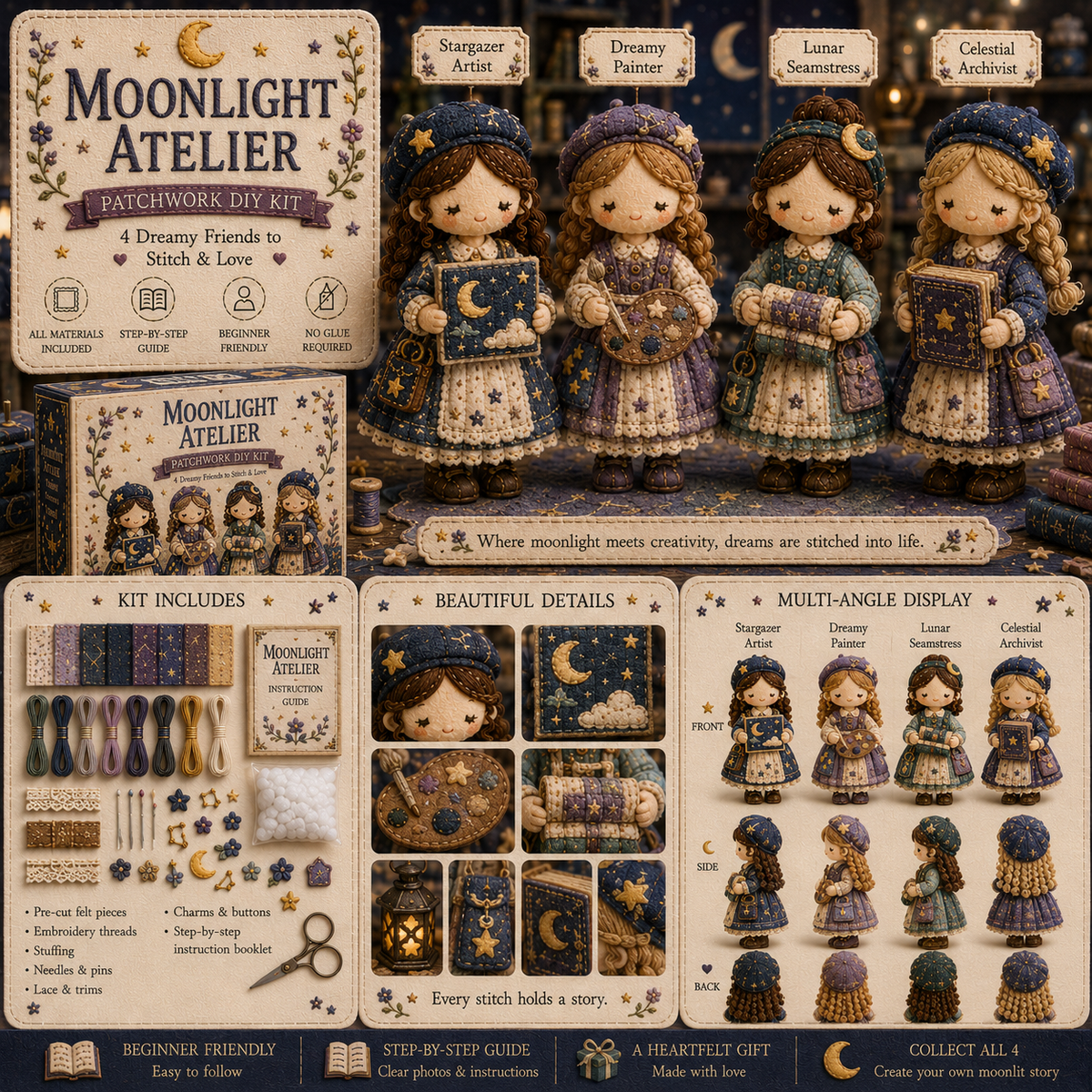 🎁Last Day Buy 2 Save 10%🧵 Tiny Worlds Collection – Patchwork DIY Kit Series
