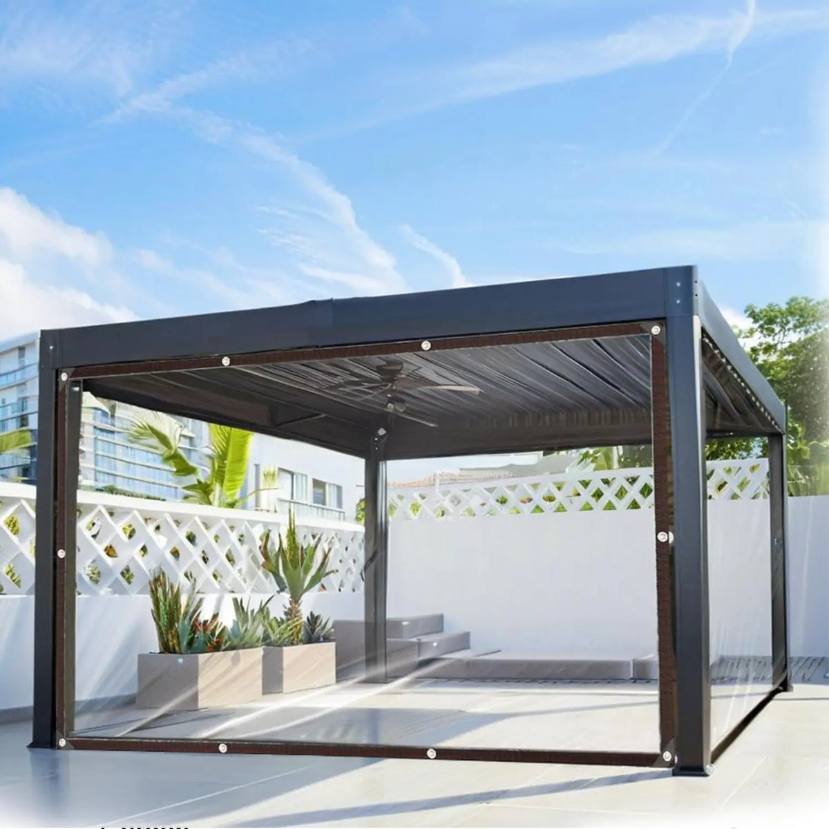 2-Pack Clear Outdoor Protection Cover | Waterproof Heavy Duty Tarp For Patio, Garden & Storage