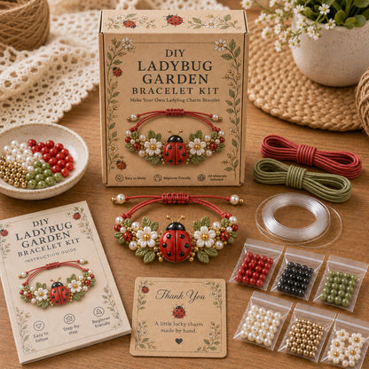 🔥50% Off Last Day - -🦋🌼Enchanted Garden Charm Bracelet DIY Kit Series✨🐝🐞