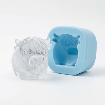 🐮 Mini Highland Cow Ice Cube & Dessert Mold 🧊🍪 Cute 3D Ice for Drinks, Parties & Gifts💕