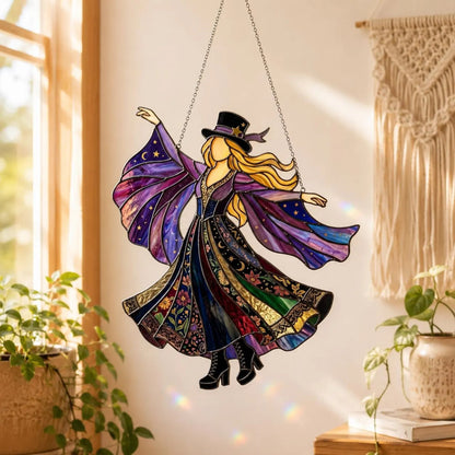 💥 LAST DAY 57% OFF - 💃 Stevie Nicks 🤘 Handmade Stained Glass Spinning Suncatcher