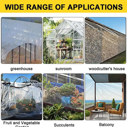 2-Pack Clear Outdoor Protection Cover | Waterproof Heavy Duty Tarp For Patio, Garden & Storage