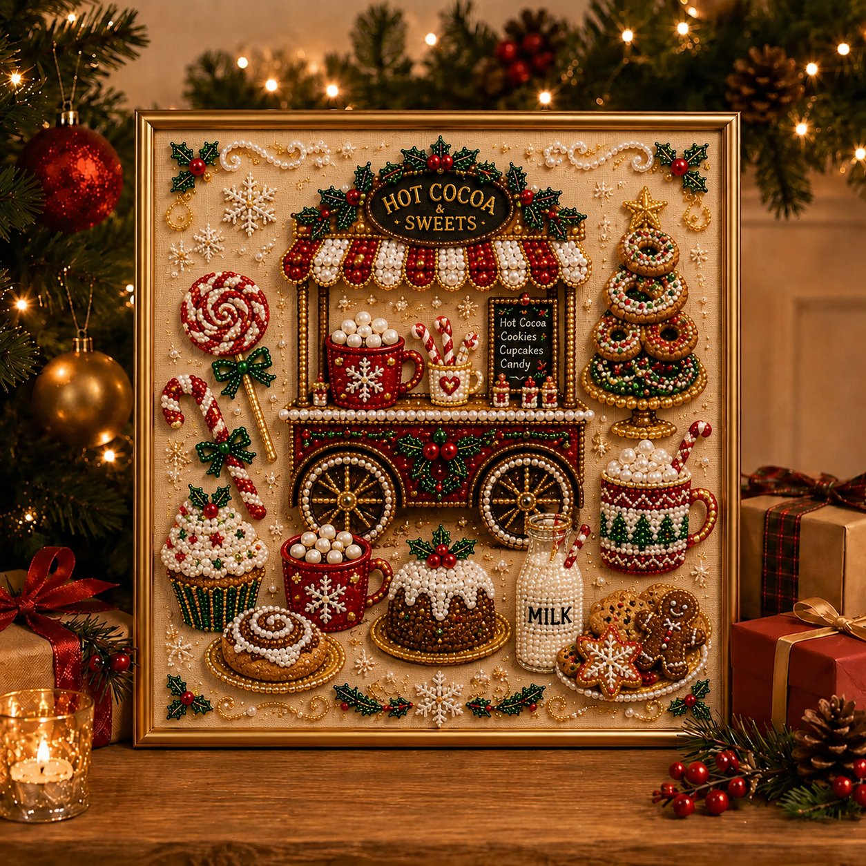 🔥 Limited Time 50% OFF 🎄✨ Create Your Own 3D Pearl Christmas Wall Art – A Sparkling Handmade Holiday Decoration! 💎