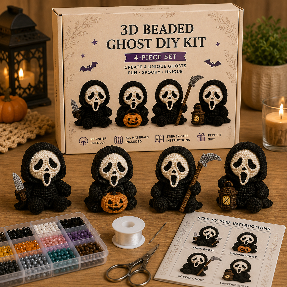 💀 3D Beaded Skeleton DIY Kit