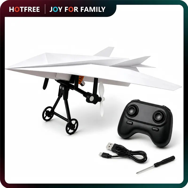 🛩️ Lumiivia™ Smart RC Paper Airplane Kit – DIY STEM Remote Control Flight Toy