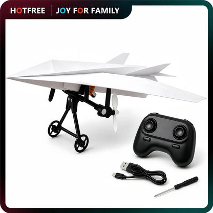 🛩️ Lumiivia™ Smart RC Paper Airplane Kit – DIY STEM Remote Control Flight Toy