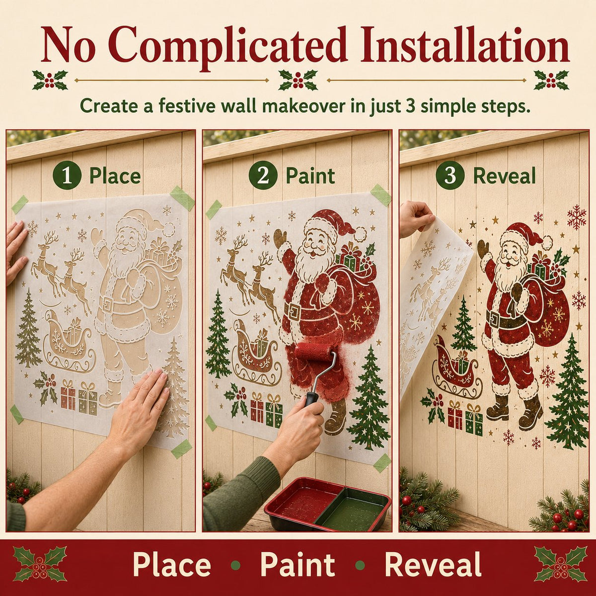 🌿 Garden Wall Stencil™ Collection – ✨ Make Your Walls Look Lively and Unique