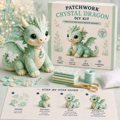 DIY Patchwork Dragon Kit – Craft Your Own Magical Collectible Dragon Plush🔥Last 4 hours🔥🎁For Your Family❤