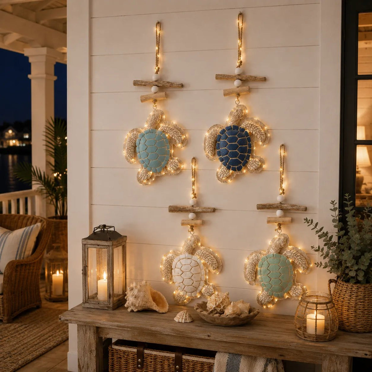 ⭐2026 USA Sale: Up to 50% OFF-🌊 Lighted Coastal Sea Turtle Wall Decor with Remote