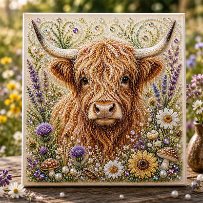 🔥 Last Day 49% OFF - Highland Cow Pearl Art DIY Kit – Relaxing DIY Craft to Create Stunning Coastal Artwork