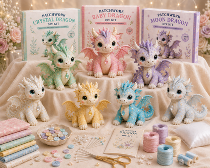 DIY Patchwork Dragon Kit – Craft Your Own Magical Collectible Dragon Plush🔥Last 4 hours🔥🎁For Your Family❤