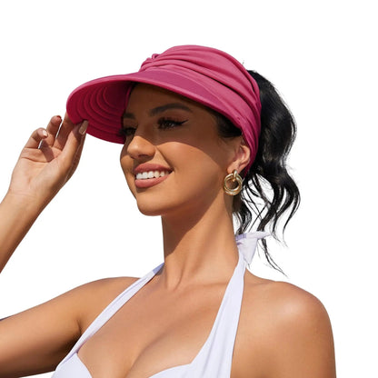 Women's UPF 50+ UV Protection Sun Visor Hat for Cool Summer Outdoor Activities
