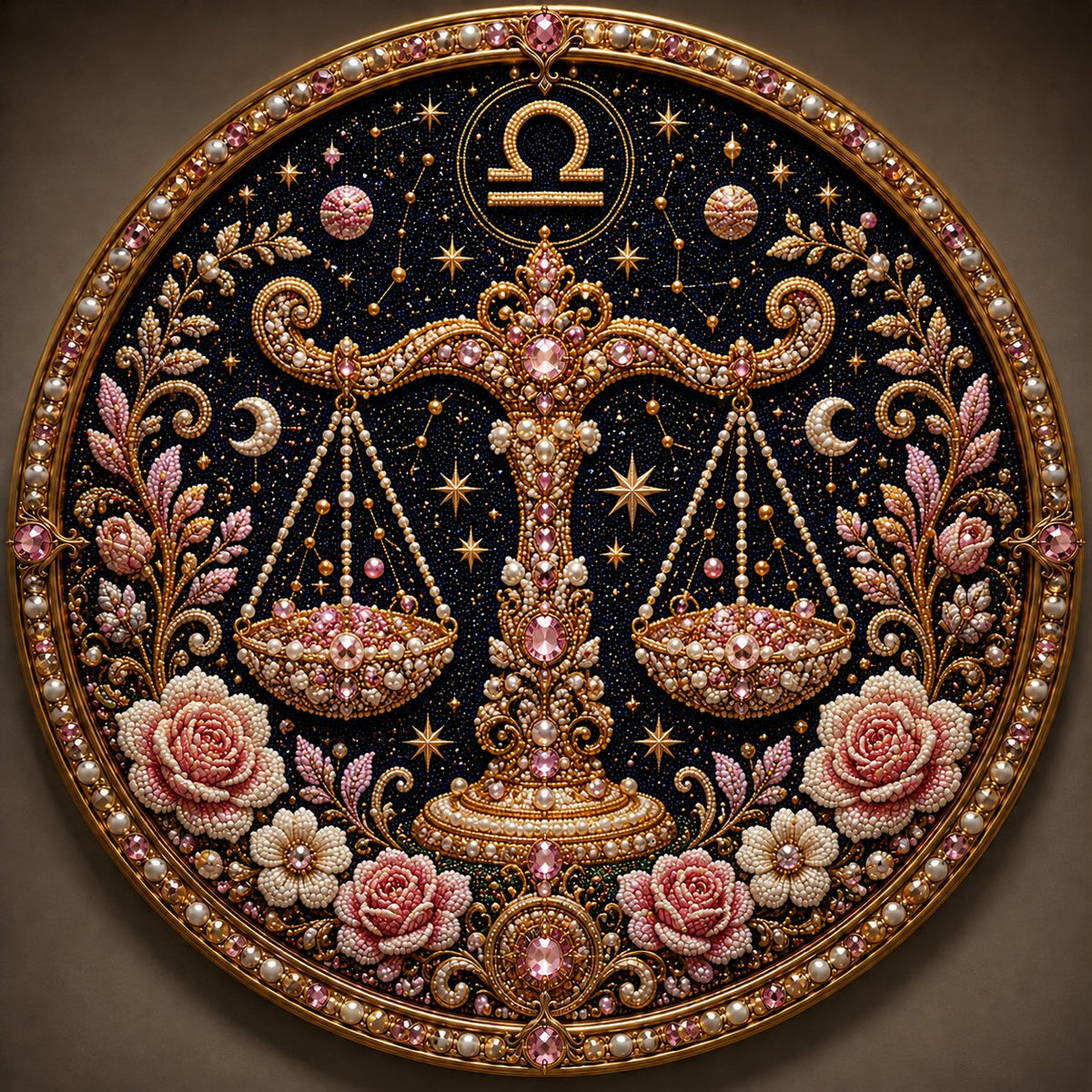 🔥 LAST DAY 49% OFF – ✨ Premium 3D Pearl 12 Zodiac Signs Art Kit | Luxury Flocked Canvas with Scratch-Resistant Non-Fading Pearl Beads DIY Handmade Astrology Decor ♈🌙💎