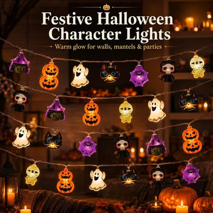 🎃USB-Powered Pumpkin LED String Lights – Cozy Halloween & Fall Decor! 🍂✨