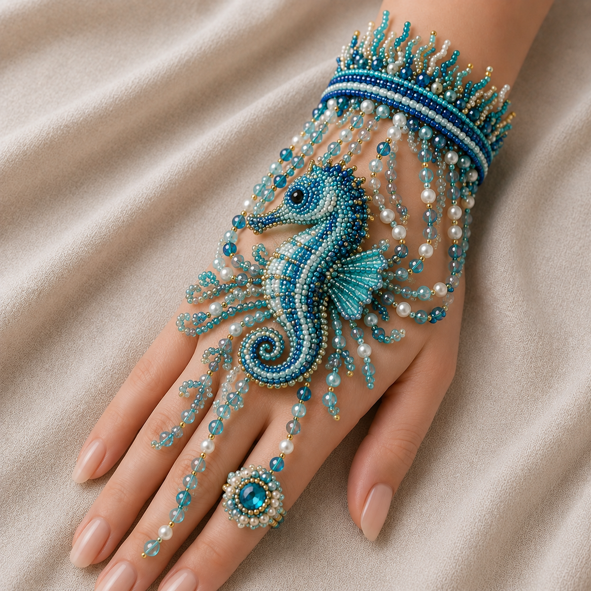 🔥Last Day 🌊 DIY Ocean Beaded Bracelet Kit – Create Your Own Sea-Inspired Jewelry ✨