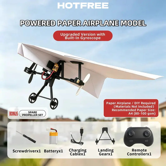 🛩️ Lumiivia™ Smart RC Paper Airplane Kit – DIY STEM Remote Control Flight Toy