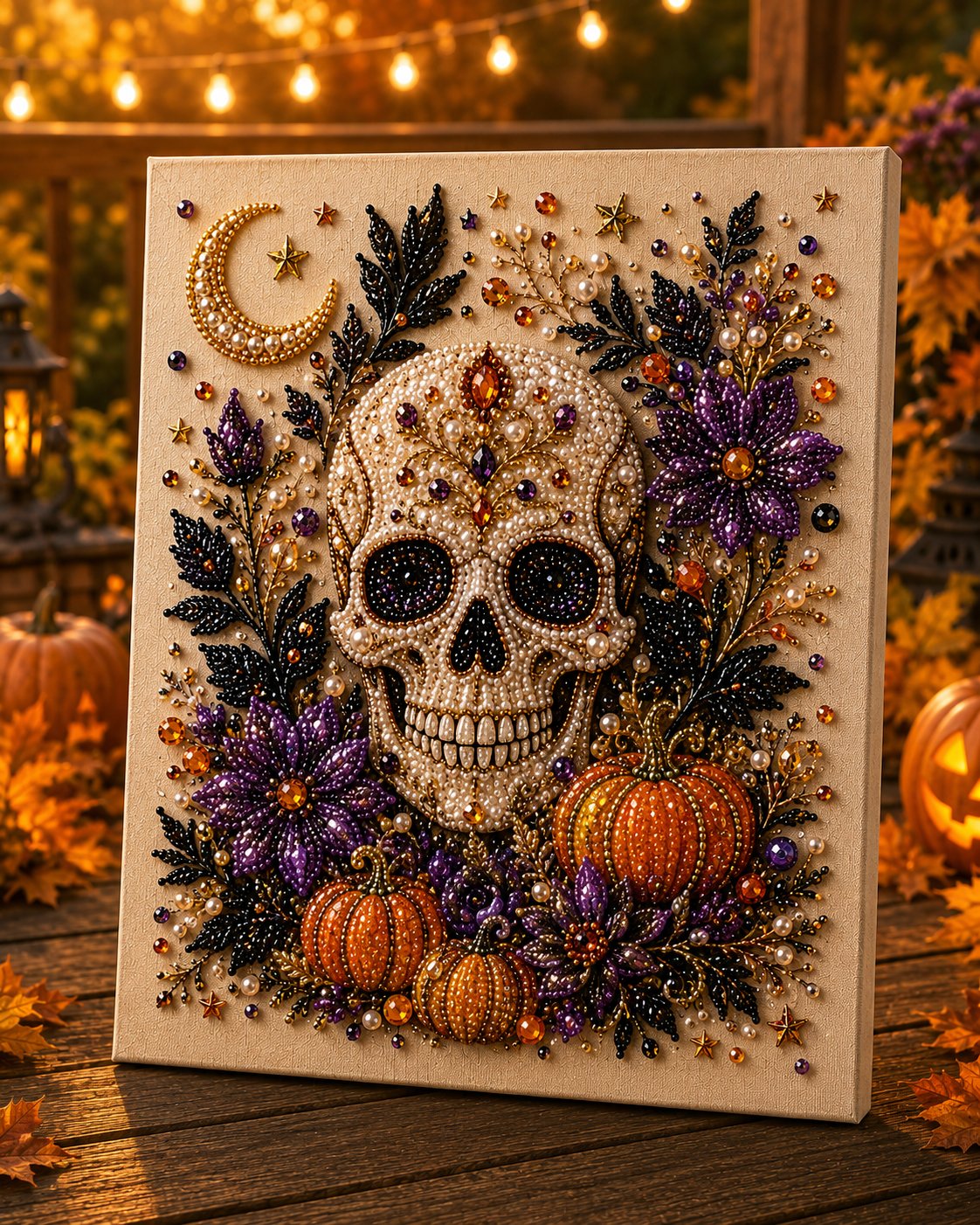 Lumiivia Halloween Pearl Art DIY Kit - 6 Spooky-Cute Designs