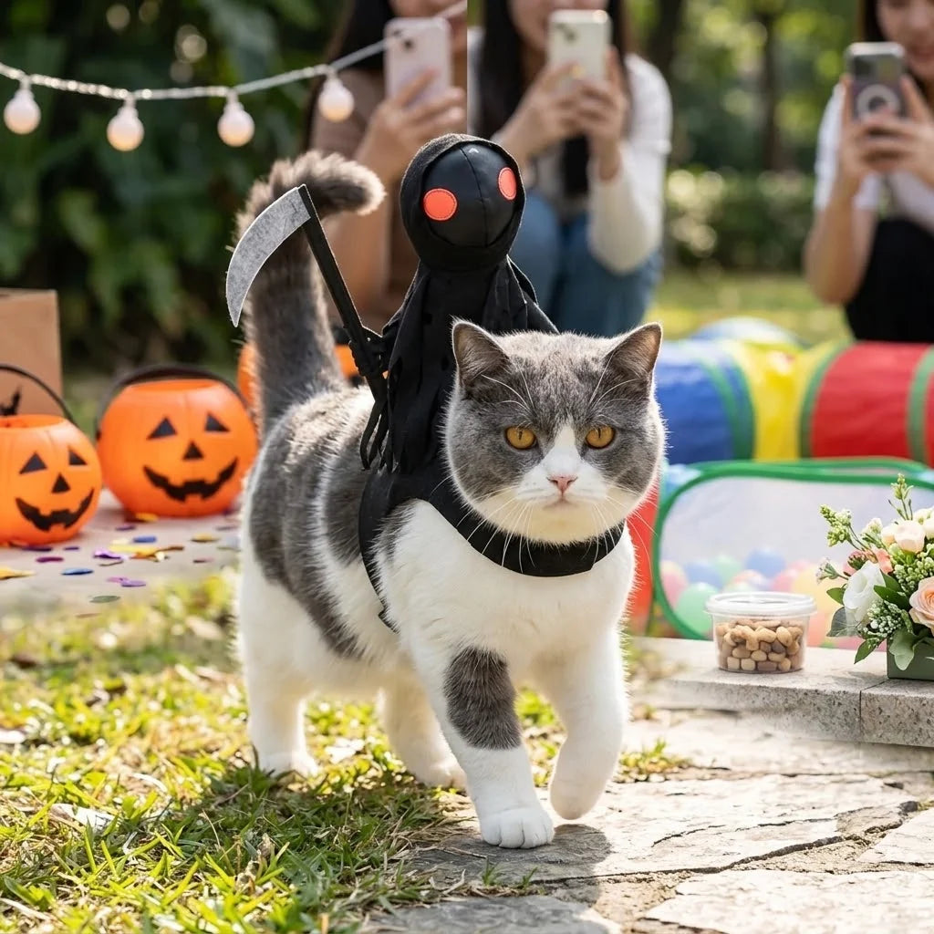 Dark Harvest Knight Transformation Pet Costume - One Tiny Rider. A Whole Lot of Howls.