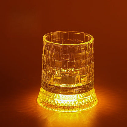 Rotating Crystal Whiskey Tumbler Glass