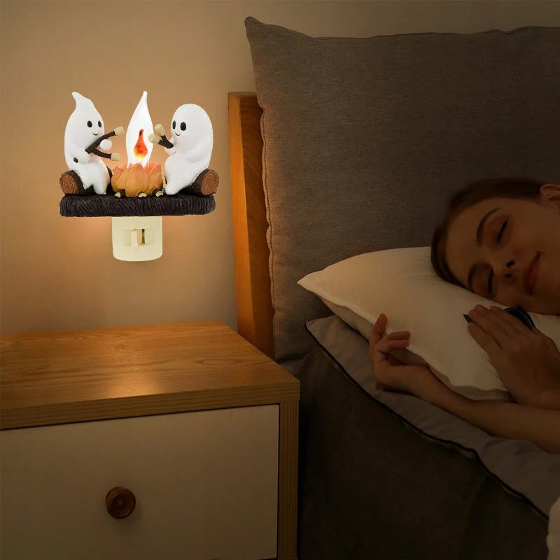 👻Ghost Campfire Flickering Nightlight🔥