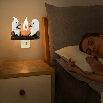 👻Ghost Campfire Flickering Nightlight🔥