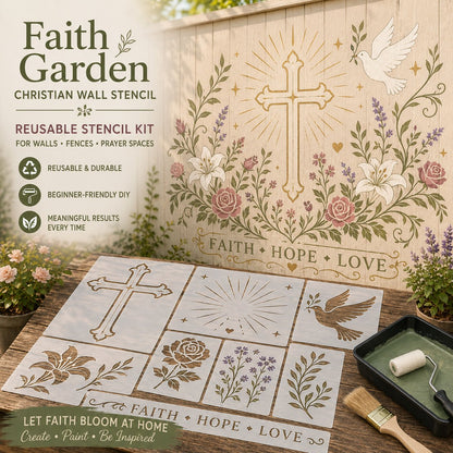 🌿 Garden Wall Stencil™ Collection – ✨ Make Your Walls Look Lively and Unique