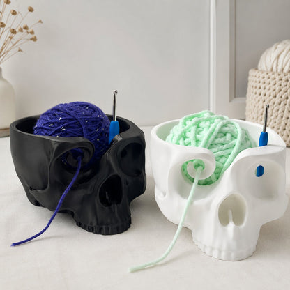 ⭐Up to 50% OFF – 2026 Sale💀Skull Head Bone Crochet Yarn Bowl Holder