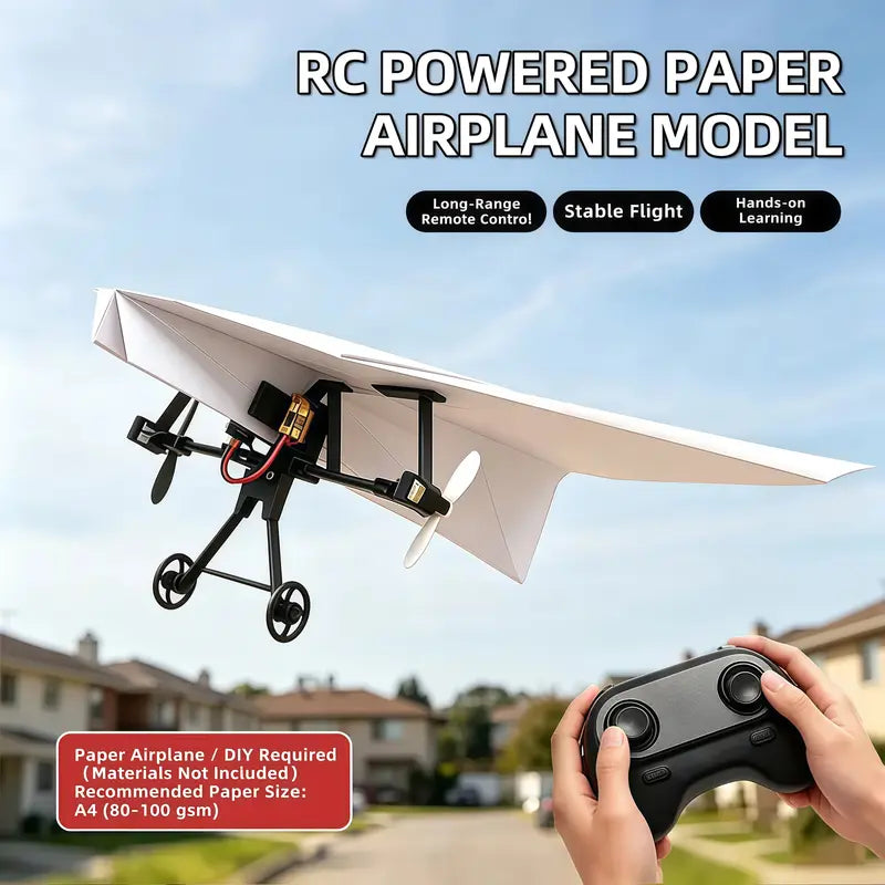 🛩️ Lumiivia™ Smart RC Paper Airplane Kit – DIY STEM Remote Control Flight Toy