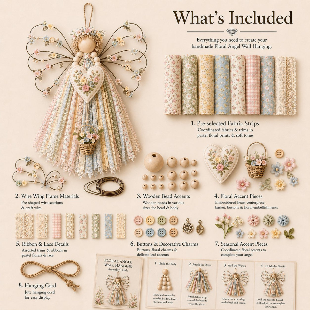 🪽Angel Fabric Hanging DIY Kit🪽
