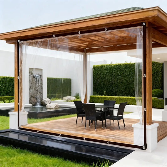 2-Pack Clear Outdoor Protection Cover | Waterproof Heavy Duty Tarp For Patio, Garden & Storage