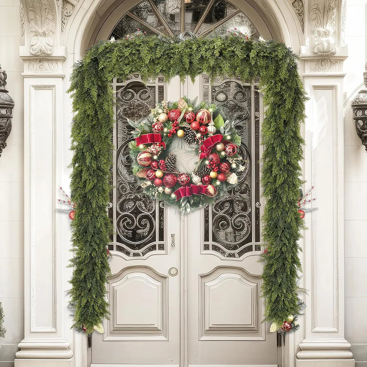 Premium Artificial Christmas Garland – Create a Warm & Cozy Holiday Home