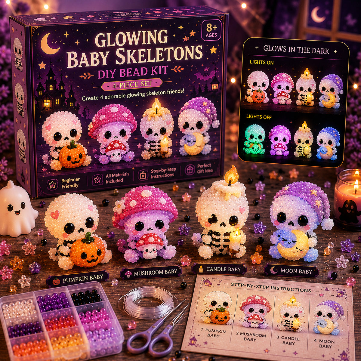 Glowing Fantasy Spirits DIY Bead Kit Series✨