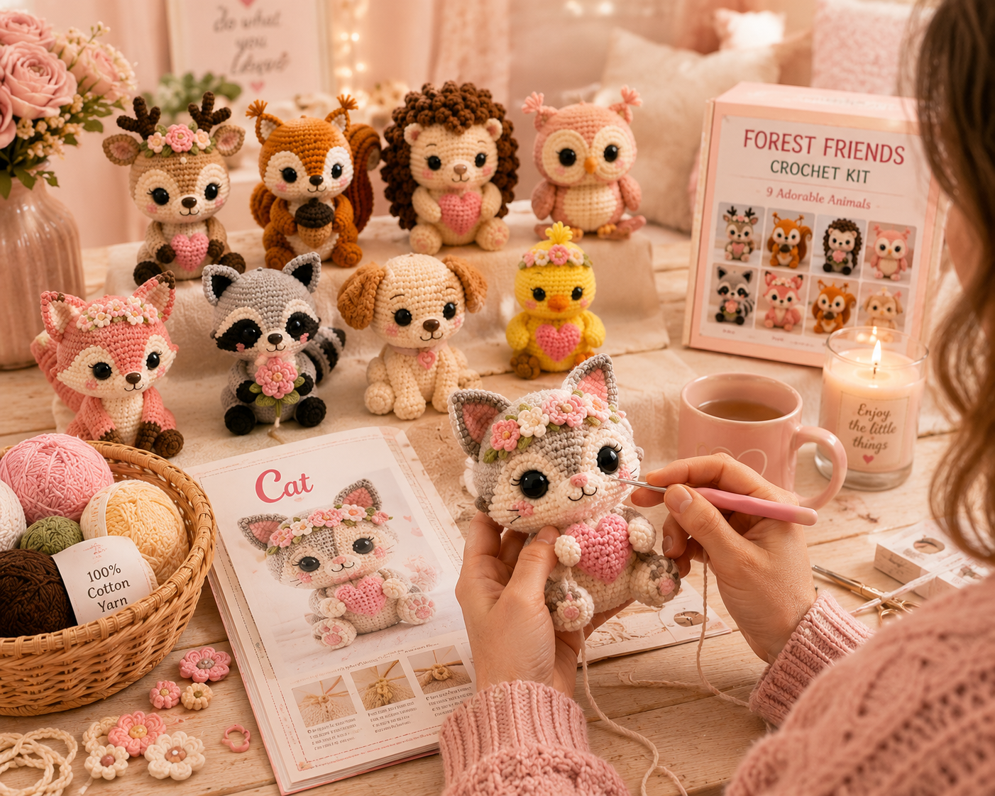 🌸 Forest Friends Crochet Collection™🔥Last 12 hours🔥🎁For Your Family❤