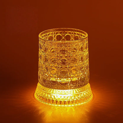 Rotating Crystal Whiskey Tumbler Glass