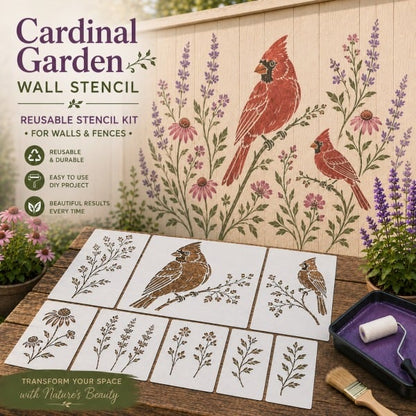 🌿 Garden Wall Stencil™ Collection – ✨ Make Your Walls Look Lively and Unique