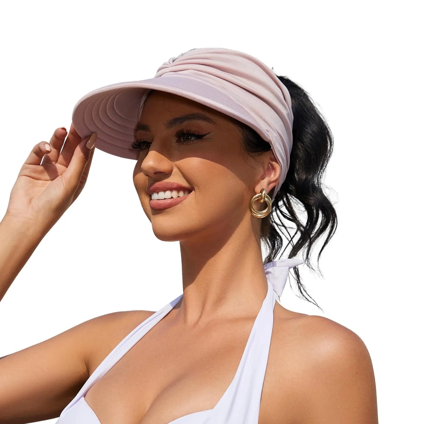 Women's UPF 50+ UV Protection Sun Visor Hat for Cool Summer Outdoor Activities